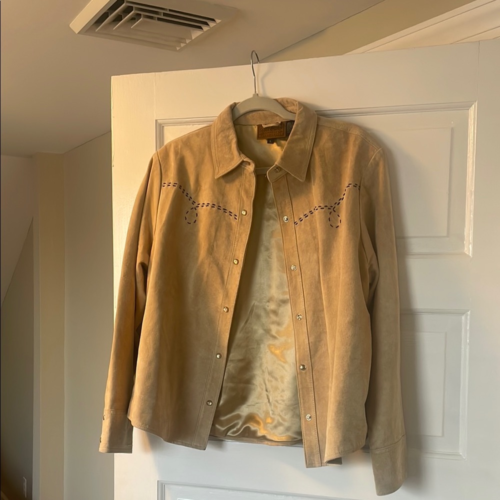 Tan Western Suede Women's Jacket